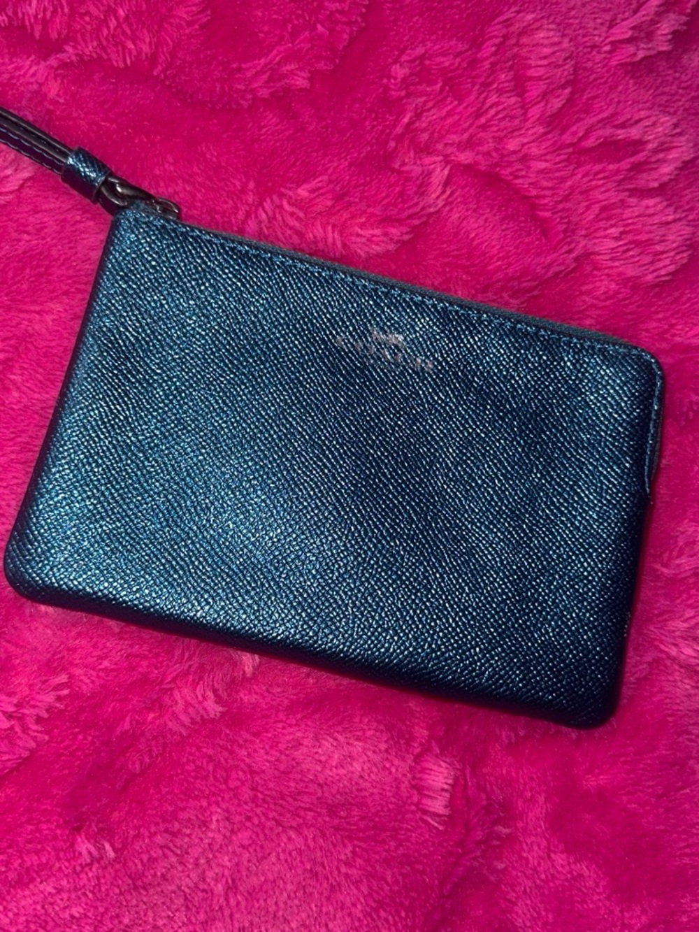 Kate Spade Metallic Navy Wristlet